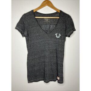 Y2K True Religion V-Neck Women's Medium Thin Vintage Style T-Shirt READ